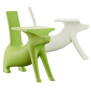 Krzesełko ze stolikiem Le Chien Savant zielone