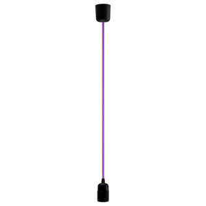 Lampa wisząca steeLOFT czarna fioletowy kabel