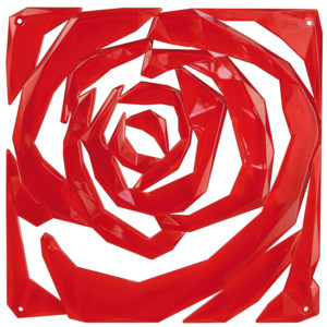 Panel dekoracyjny Romance 4 szt. czerwony transparentny