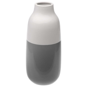 Szaro-biały wazon ceramiczny Versa Turno, wys. 28,5 cm