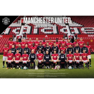 Plakat, Obraz Manchester United - Team Photo 17-18, (91,5 x 61 cm)