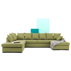 Zielona sofa narożna Vivonita Linus