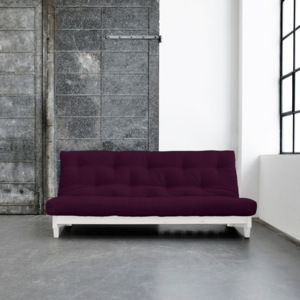 Sofa rozkładana Karup Fresh White/Purple Plum