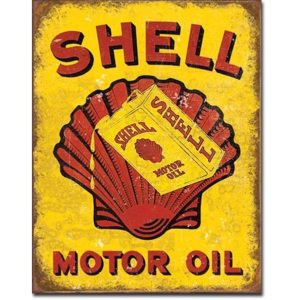 Metalowa tabliczka Shell Oil - Can, (12,5 x 16 cm)