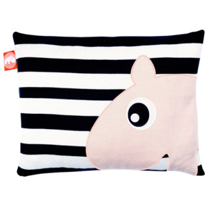 Poduszka czarno-biała Done by deer różowy hipopotam