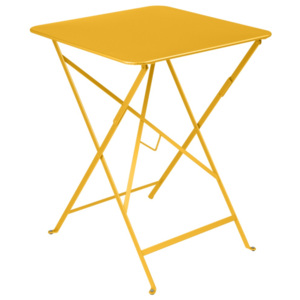 Żółty stolik ogrodowy Fermob Bistro, 57x57 cm