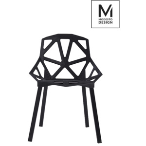 MODESTO krzesło SPLIT MAT czarne - polipropylen, podstawa metalowaMODESTO krzesło SPLIT MAT czarne - polipropylen, podstawa metalowa