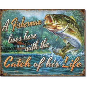 Metalowa tabliczka Fisherman's Catch, (30 x 42 cm)