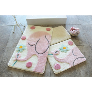 Zestaw 3 dywaników łazienkowych Alessia Buyuk Fil Pink