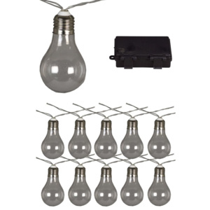 Luxform Lampki imprezowe, na baterie, 10 żarówek LED, przezroczyste