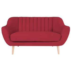 Czerwona sofa 2-osobowa Micadoni Home Vincente