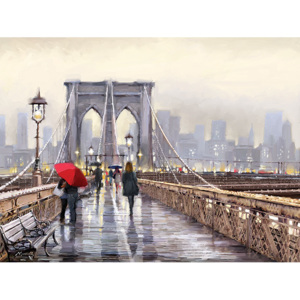 Richard Macneil - Brooklyn Bridge Obraz na płótnie, (80 x 60 cm)