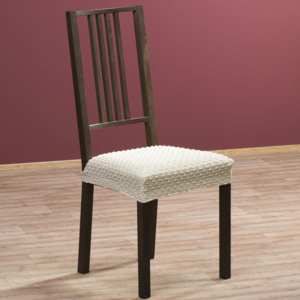 Elastyczne pokrowce Rebeca śmietankowe krzesła - siedzisko 2 szt. 40 x 40 cm