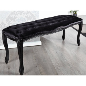 Elegancka pikowana ławka botique czarna