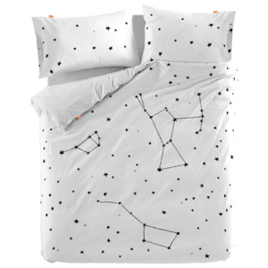 Bawełniana poszwa na kołdrę Blanc Constellation, 200x200 cm