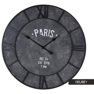 Zegar Paris w kolorze betonu średnica 75 cm