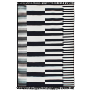 Czarno-biały dywan dwustronny Homedebleu Klotho, 80x150 cm