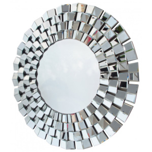 Eris - okrągłe lustro dekoracyjne w ramie lustrzanej