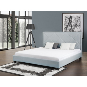 Łóżko błękitne - łóżko tapicerowane - 160x200 cm - MARSEILLE