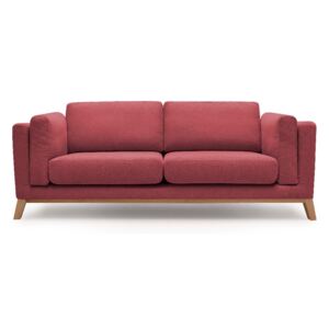 Czerwona sofa 3-osobowa Bobochic Paris Enjoy