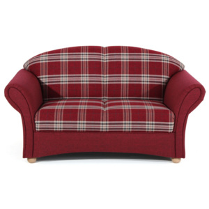 Czerwona sofa 2-osobowa w kratkę Max Winzer Corona