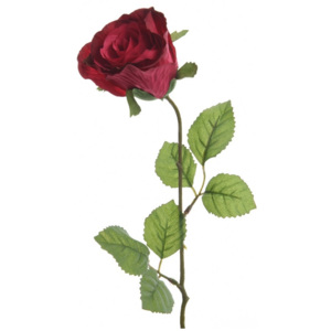 Sztuczny kwiat róży czerwony, 45 cm
