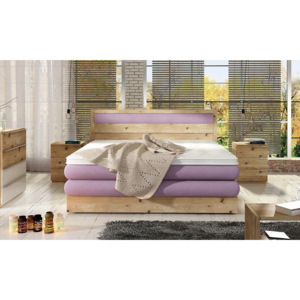 Drewniane dębowe łóżko do sypialni w stylu skandynawskim DIORI