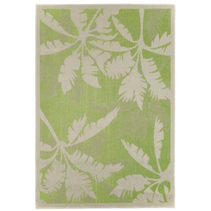 Zielony wytrzymały dywan odpowiedni na zewnątrz Floorita Palms Green, 135x190 cm