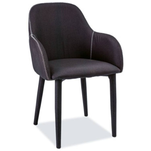 Nowoczesne krzesło tapicerowane OSCAR czarne