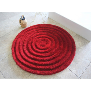 Dywanik łazienkowy Alessia Round Red, Ø 90 cm