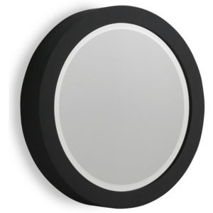 Czarne lustro ścienne Geese Thick, Ø 40 cm
