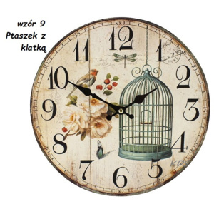 Zegar ścienny 29 cm, 5A - Ptaszek z klatką