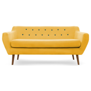 Żółta 3-osobowa sofa Vivonita Kelly