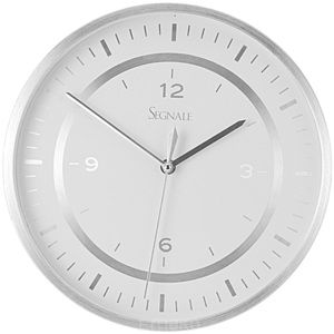 Okrągły zegar ścienny SEGNALE, aluminium, Ø 35 cm