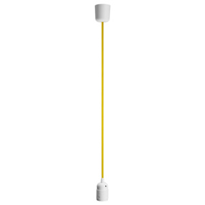 Lampa wisząca steeLOFT biała żółty kabel