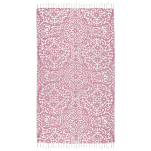 Różowy ręcznik hammam Kate Louise Camelia, 165x100 cm