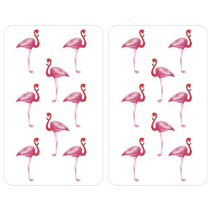 Zestaw 2 szklanych płyt ochronnych na kuchenkę Wenko Flamingo