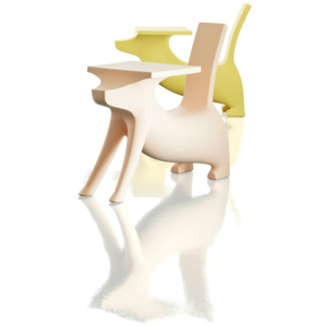 Krzesełko ze stolikiem Le Chien Savant żółte