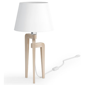 Lampa stołowa, lampa nocna, trójnóg z drewna LW26-01-17
