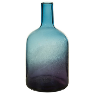Niebieski wazon kryształowy Santiago Pons Ryde, wys. 35 cm