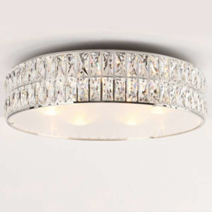 Plafon LAMPA sufitowa DIAMANTE C0122 Maxlight szklana OPRAWA okrągła z kryształkami crystal przezroczysta