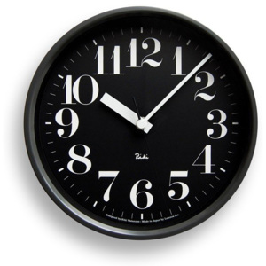 Zegar ścienny Riki Steel Clock z cyframi arabskimi czarny