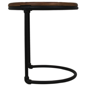 Stolik z blatem z drewna tekowego HSM Collection, ⌀ 45 cm