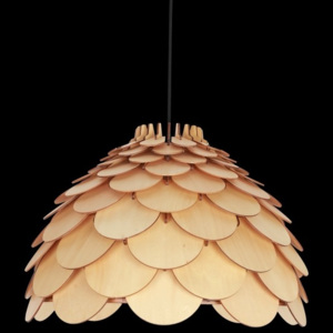 Lampa wisząca BURGO duża drewniana LP-101335/1P L - Light Prestige