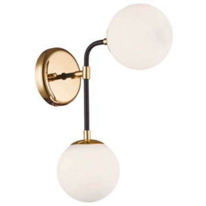 Kinkiet LAMPA ścienna RIANO W0454-02A-SDAA Zumaline modernistyczna OPRAWA mondo szklana kule balls białe