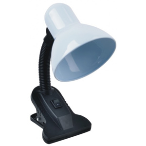 Lampka biurkowa E27 SOFI z klipsem biała Nilsen -