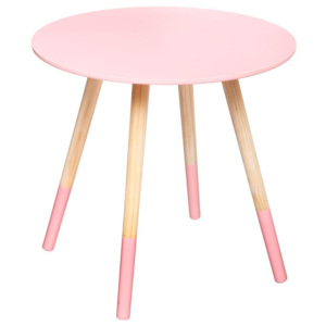 Drewniany stolik kawowy MILEO stolik okazjonalny - kolor szary, Ø 48 cm