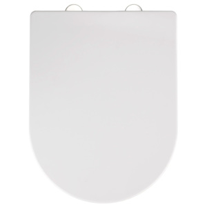 Biała deska sedesowa wolnoopadająca Wenko Calla, 47x35,5 cm