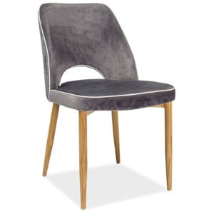 Nowoczesne krzesło tapicerowane VERDI szare