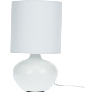 Lampka stołowa, ceramiczna, stojąca - kolor biały